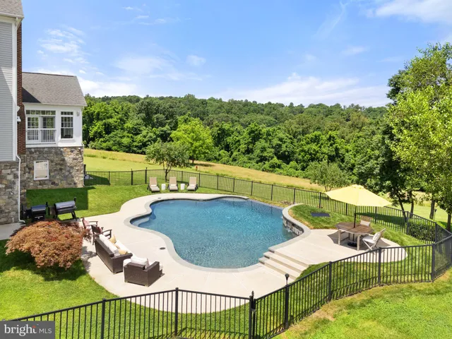 a view of a lake with a big yard