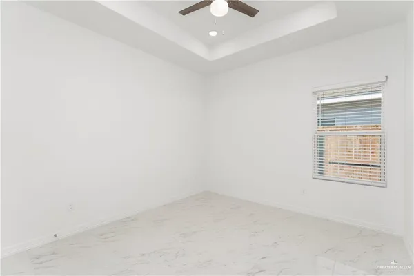 an empty room with a window