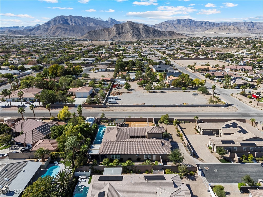 8775 Helena Avenue Las Vegas, NV 89129 - Photo 71 of 72 Aerial view of residential area featuring mountains