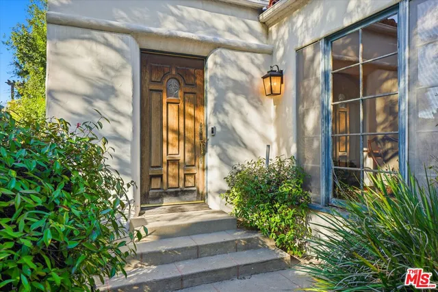 a view of a door of the house