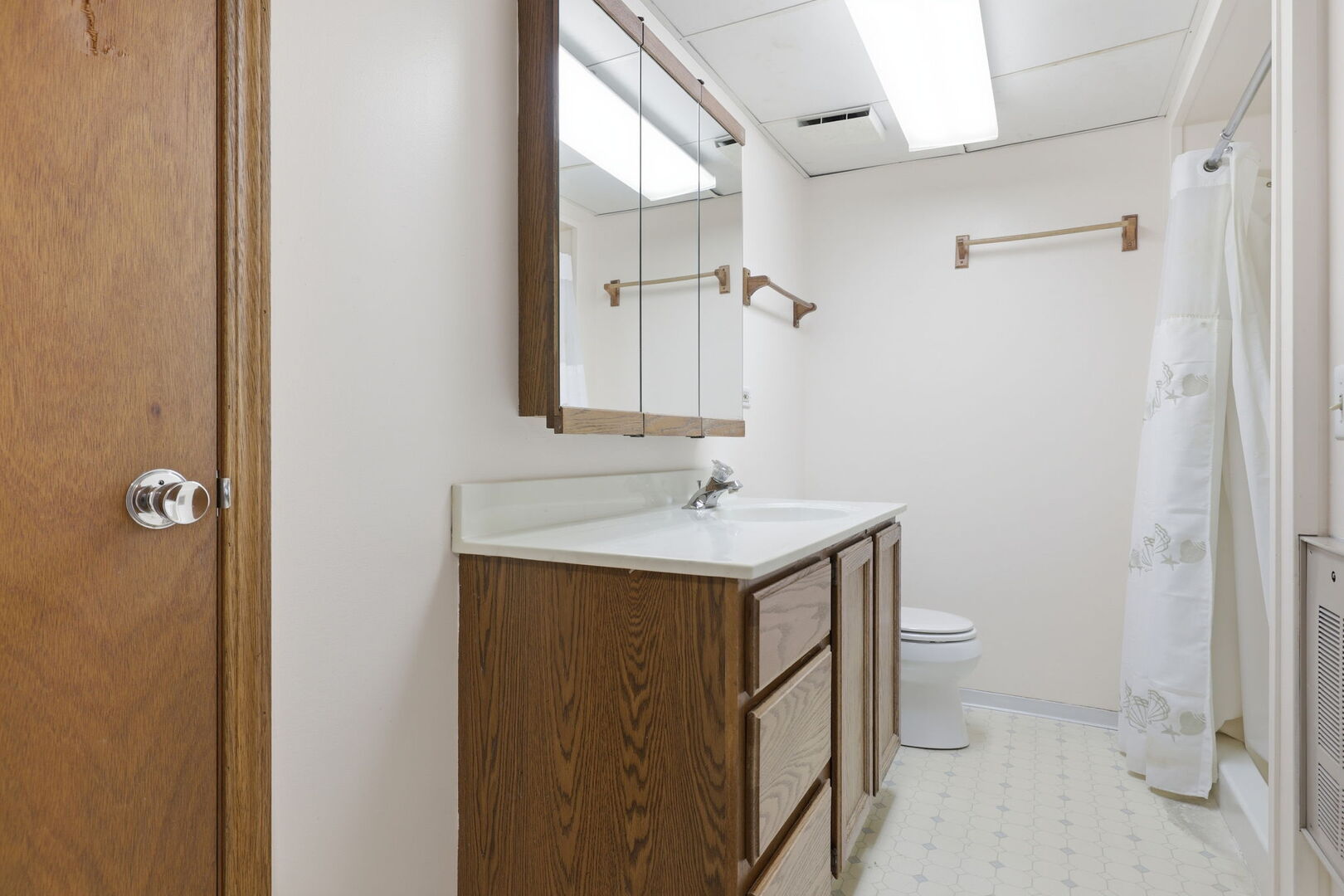 69 Alice Lane Algonquin, IL 60102 - Photo 5 of 14 a bathroom with a sink and a mirror