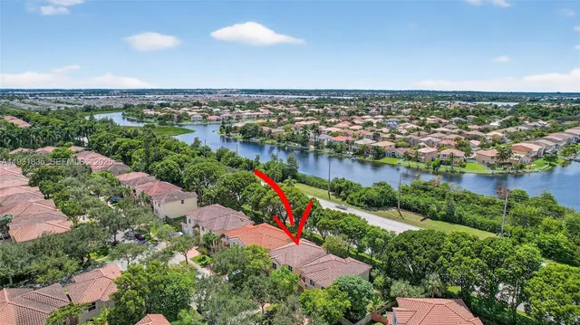 an aerial view of multiple house