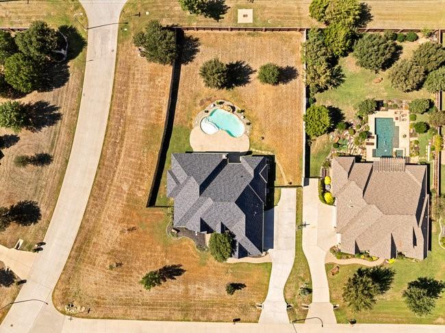 12901 Smokey Ranch Drive Fort Worth, TX 76052 - Photo 37 of 40 an aerial view of a house with a yard
