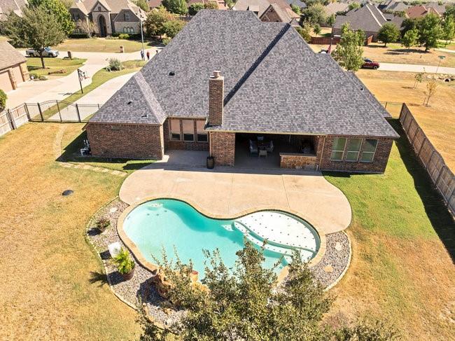 12901 Smokey Ranch Drive Fort Worth, TX 76052 - Photo 39 of 40 an aerial view of a house with swimming pool