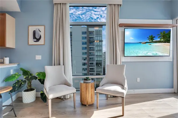 a terrace view with seating space