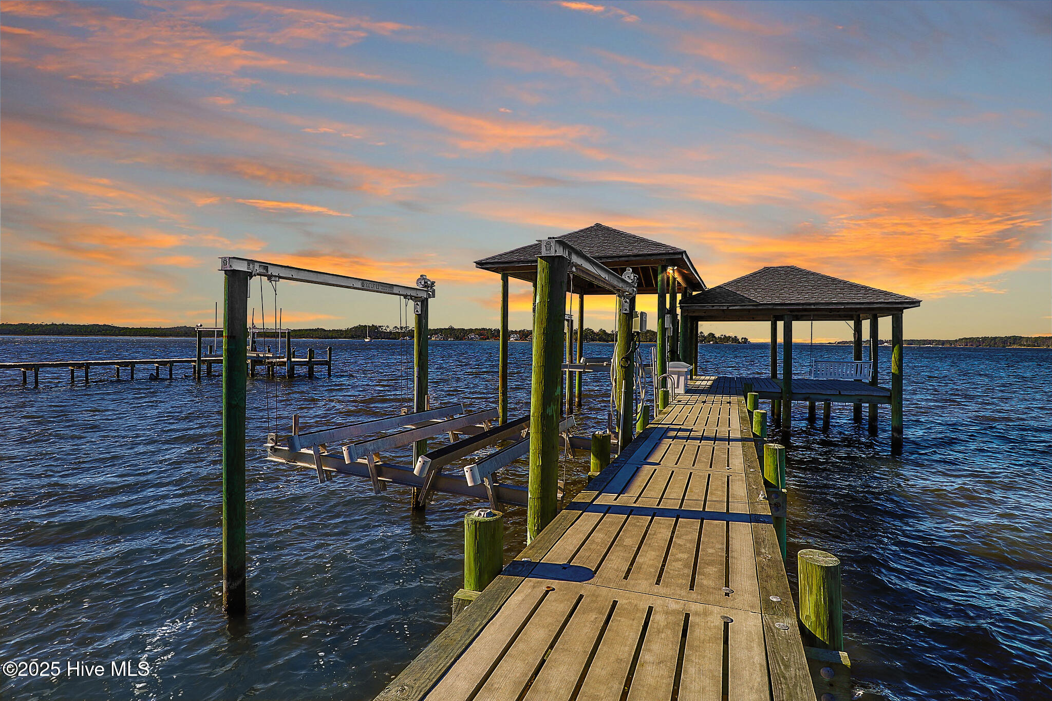221 Creek Road Beaufort, NC 28516 - Photo 13 of 77 Dock with two boat lifts