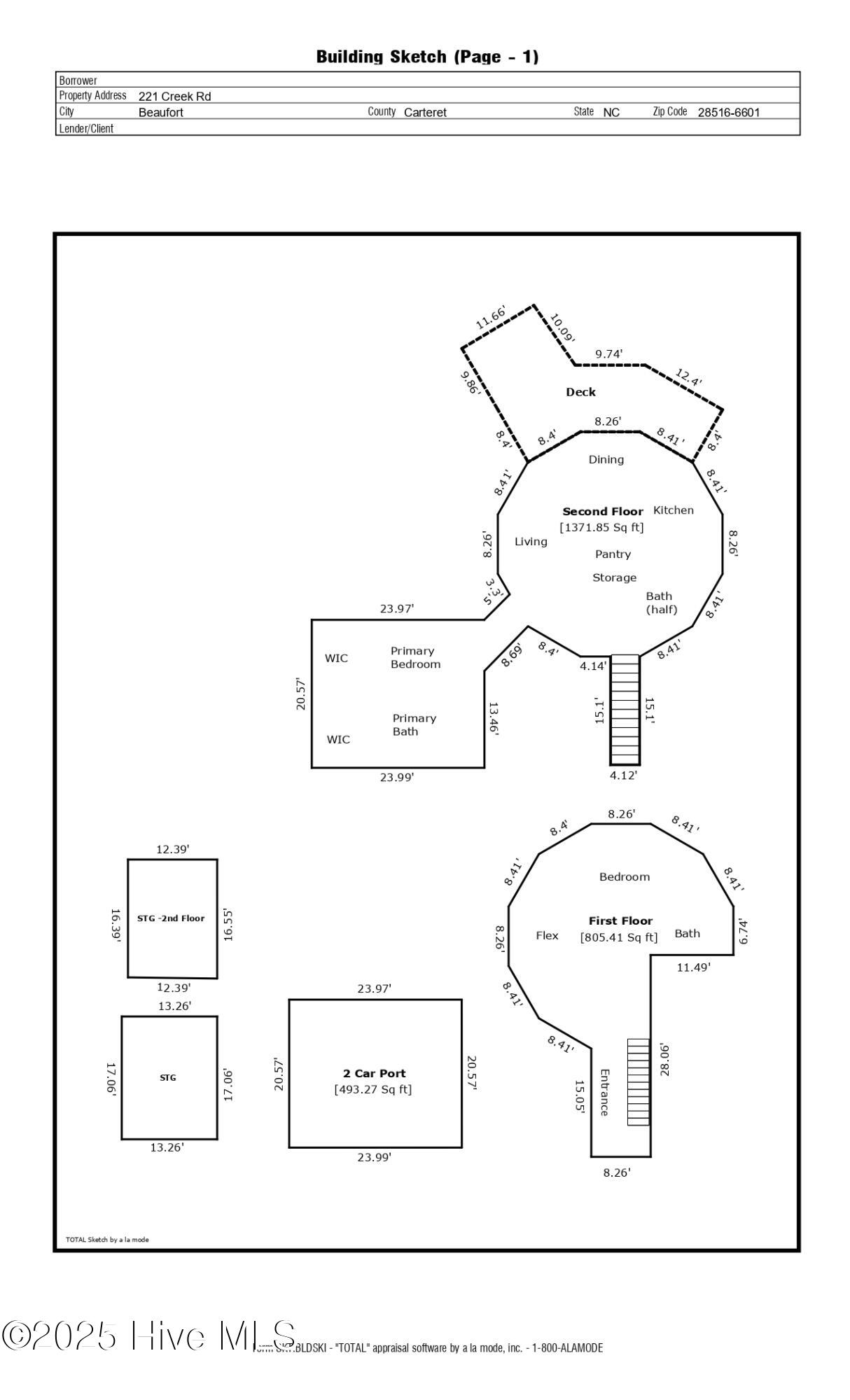 221 Creek Road Beaufort, NC 28516 - Photo 76 of 77 Sketch/Floorplan
