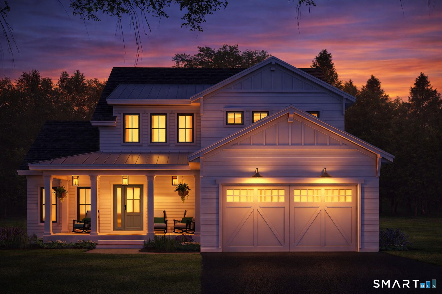 a front view of a house