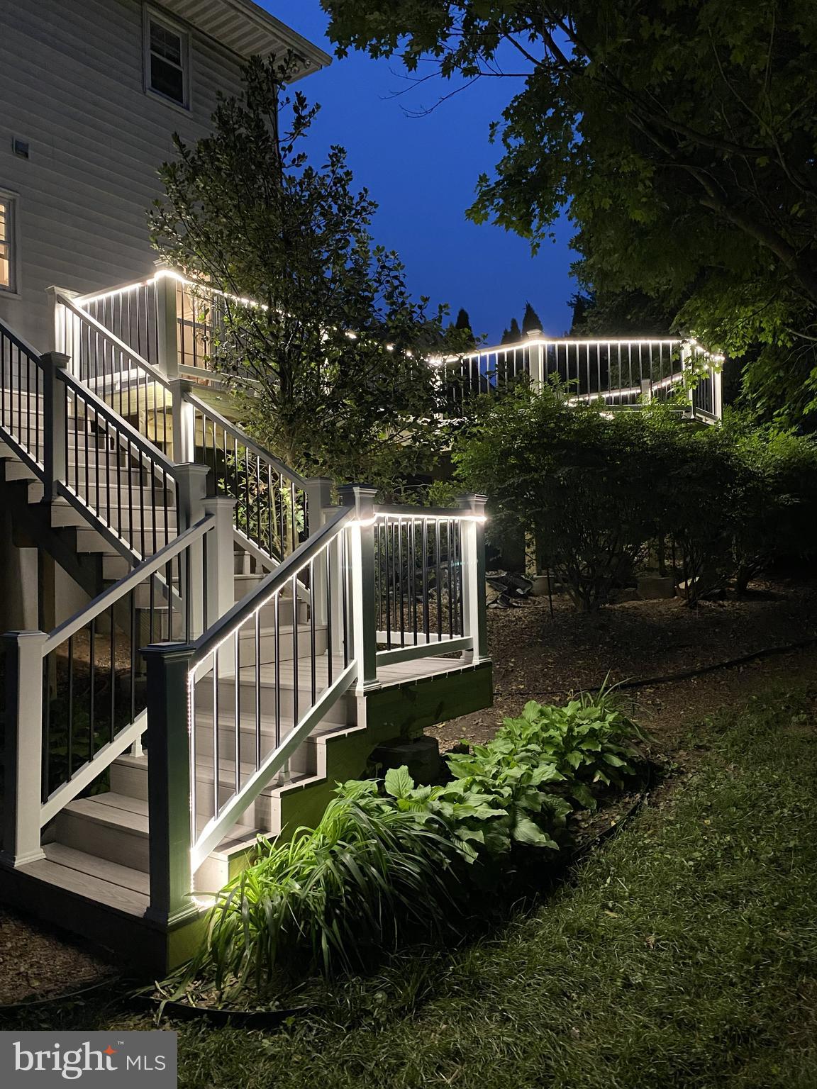 7106 Gaither Road Sykesville, MD 21784 - Photo 23 of 67 View of the deck at night with lights