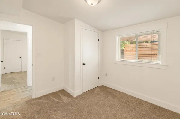 an empty room with a window