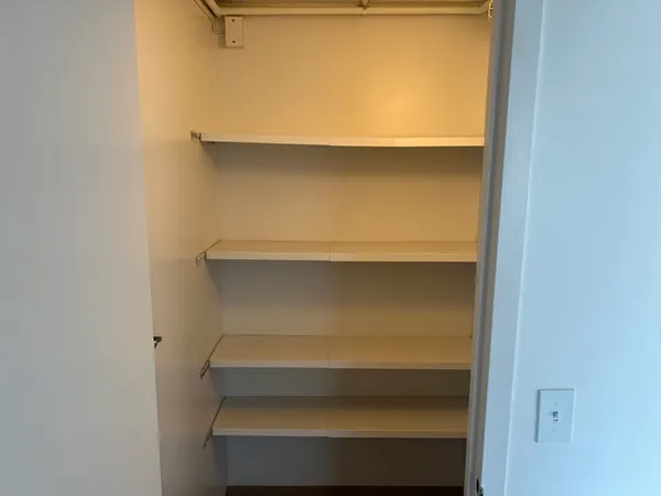 a close view of closet