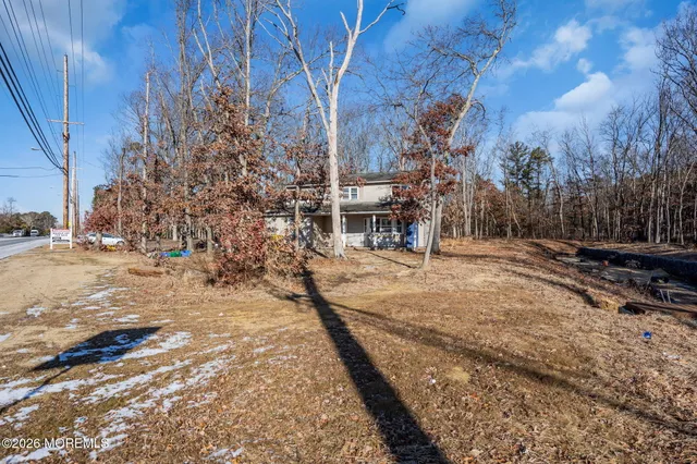 a view of road with trees