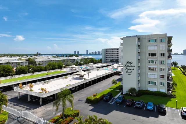 a view of a city with an ocean view