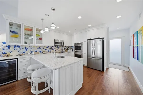 a view of livingroom with furniture and wooden floor