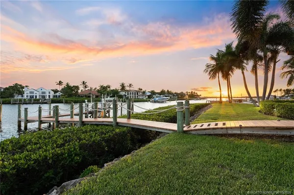 a view of a lake with houses