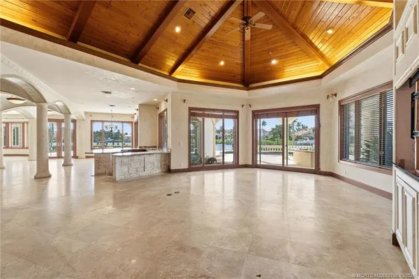a view of a balcony with outdoor space