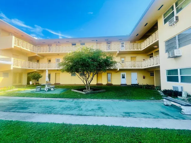a view of a lake from a yard