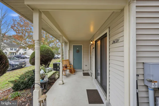 a view of balcony with furniture