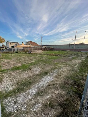 a view of a terrace with a city view