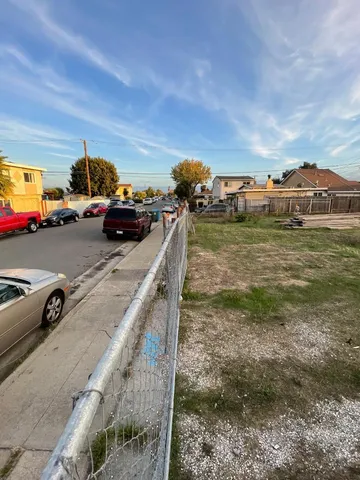 a view of a car in front of a road