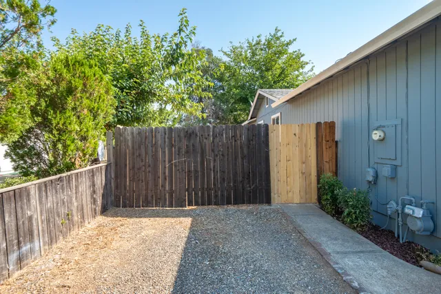 a backyard of a house