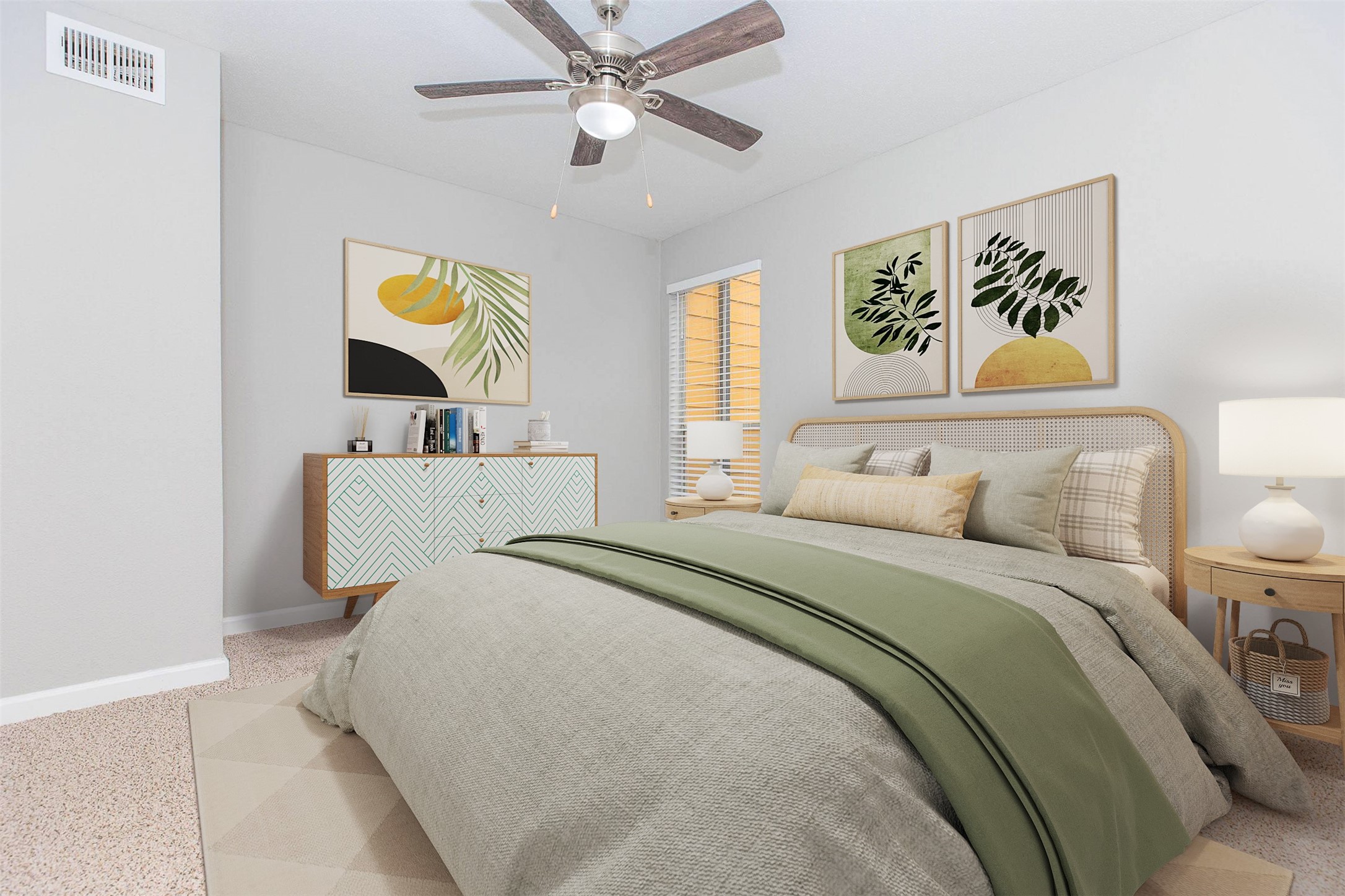 21717 Inverness Forest Boulevard, Unit 705 Houston, TX 77073 - Photo 4 of 29 a bedroom with a bed and painting on the wall