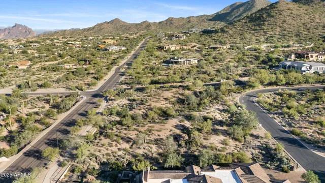 an aerial view of residential house with parking space