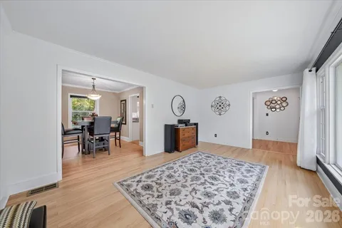 a view of a livingroom with furniture and window