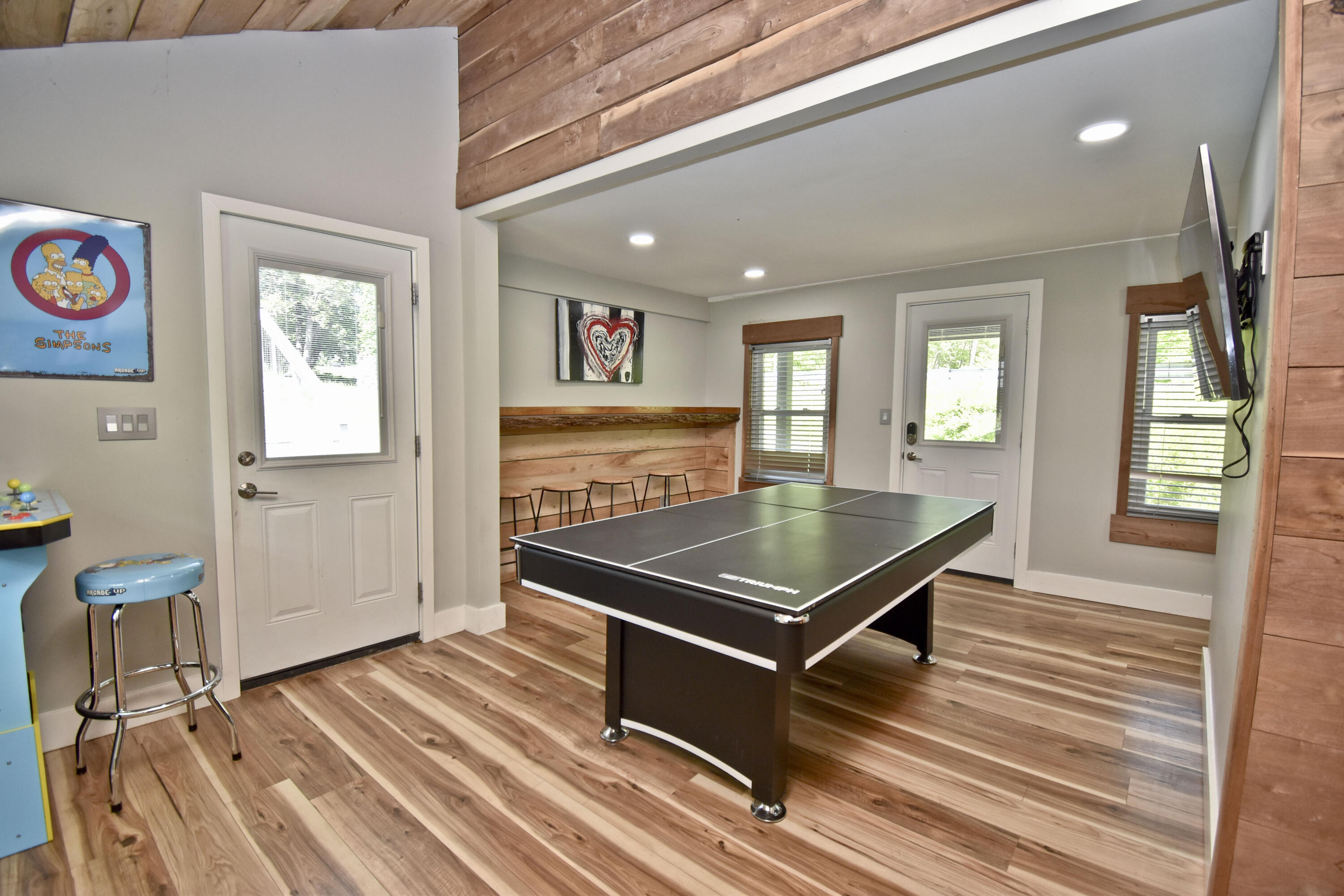 1104 Buttermilk Falls Road East Stroudsburg, PA 18301 - Photo 44 of 73 a room with pool table and windows