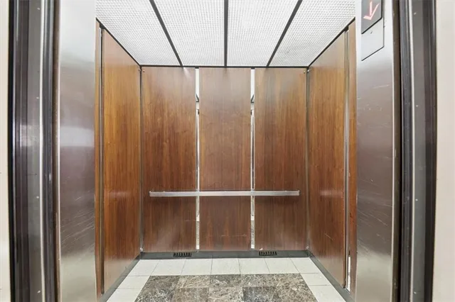 a view of a glass door