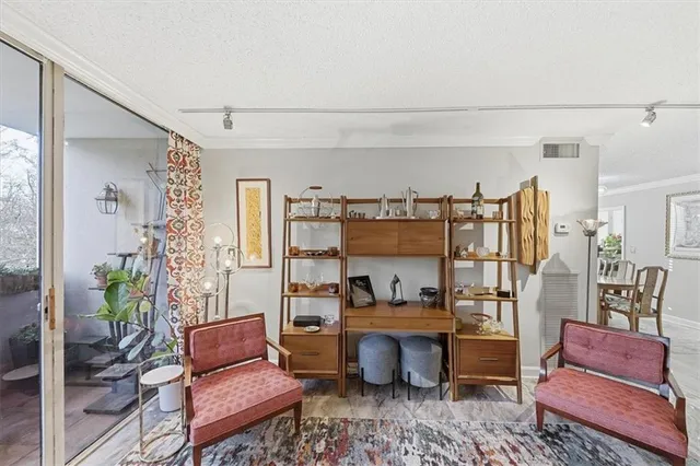 a outdoor living space with furniture