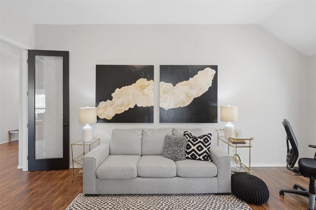 7224 Prestwick Terrace Benbrook, TX 76126 - Photo 20 of 26 a living room with furniture and a lamp