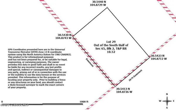 $4,600 | 25-31 Sec 65 Block 2 T&p Presidio County, Valentine, TX 79854