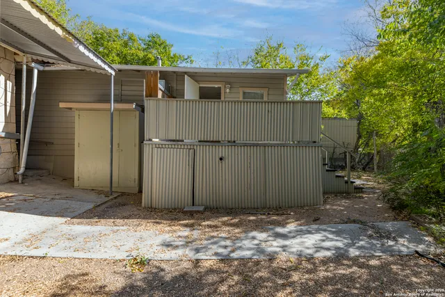 a backyard of a house