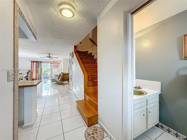 a view of kitchen and utility room
