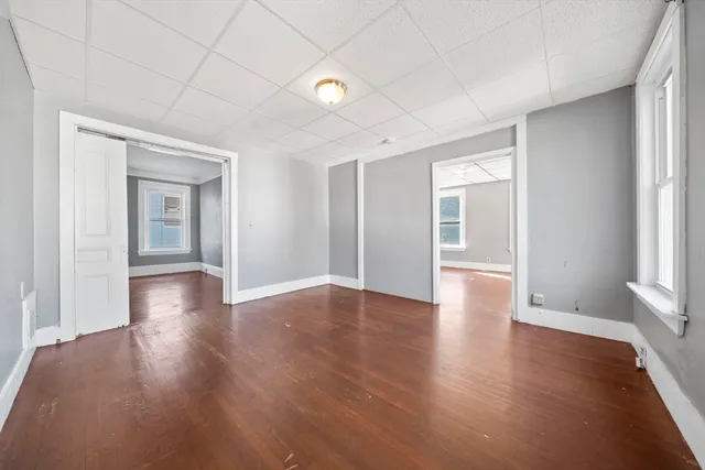a view of livingroom with hardwood floor and window