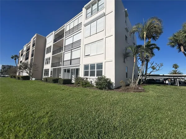 a view of a lake with a outdoor space