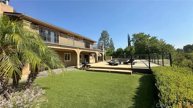 a view of a road with a building in the background