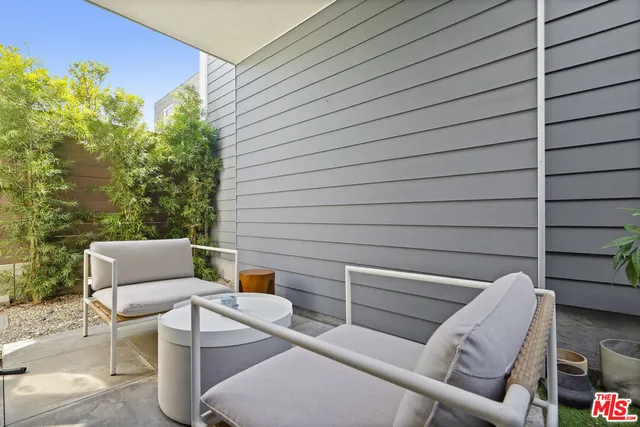 a view of outdoor space with seating