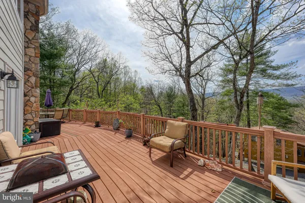 a view of a wooden bridge