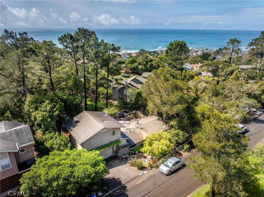 1981 Benson Avenue Cambria, CA 93428 - Photo 2 of 35 View from drone showing proximity to ocean.