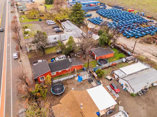 an aerial view of a city