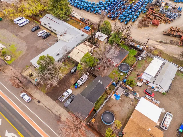 an aerial view of a city