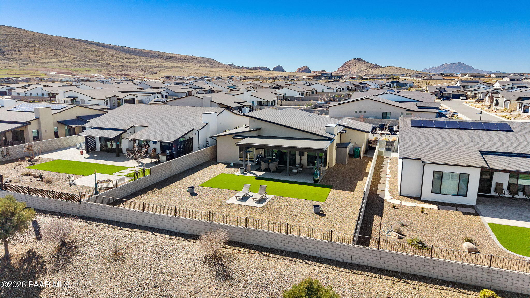 4882 North Yorkshire Loop Prescott Valley, AZ 86314 - Photo 22 of 28 an aerial view of a house with a swimming pool