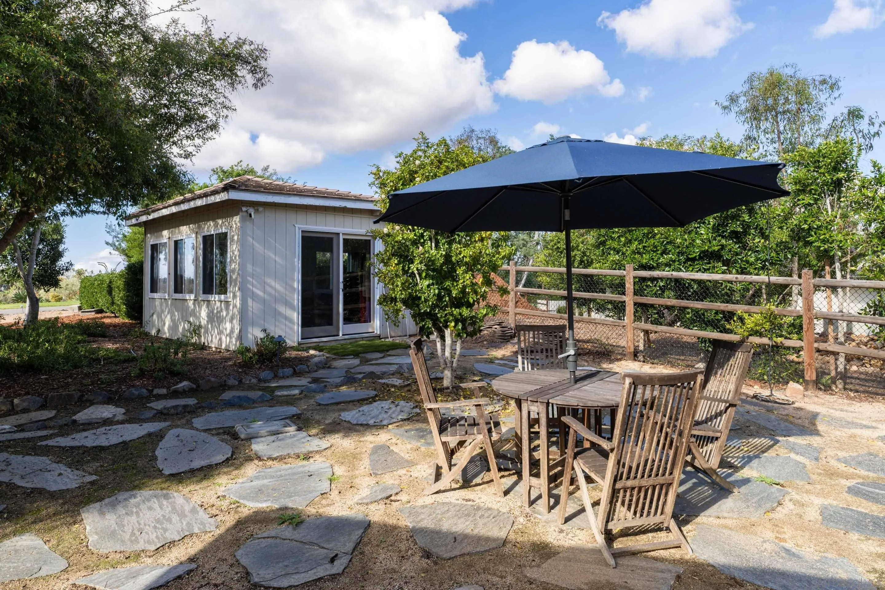 5327 La Glorieta Rancho Santa Fe, CA 92067 - Photo 32 of 34 a view of a patio with furniture and a yard