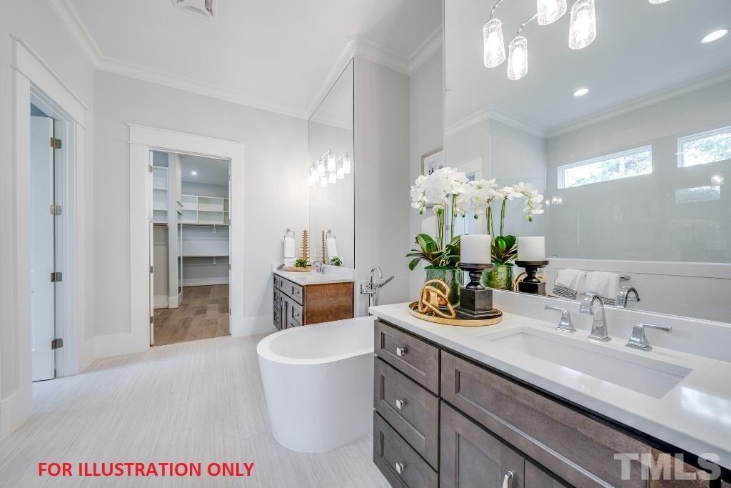 1317 Westfield Avenue Raleigh, NC 27607 - Photo 14 of 29 a bathroom with a granite countertop sink and a mirror