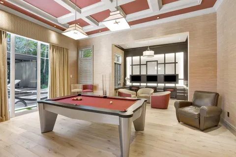 a bedroom with a bed and a cabinets