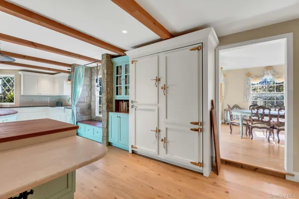 a view of living room and kitchen