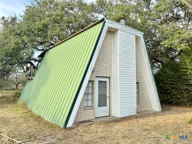 a view of a wooden balcony