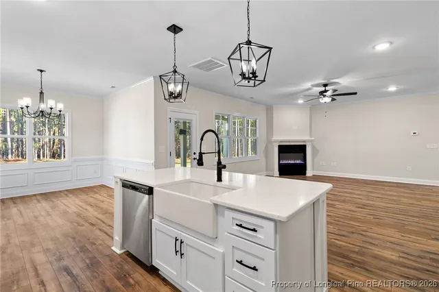 a view of a center island in the kitchen